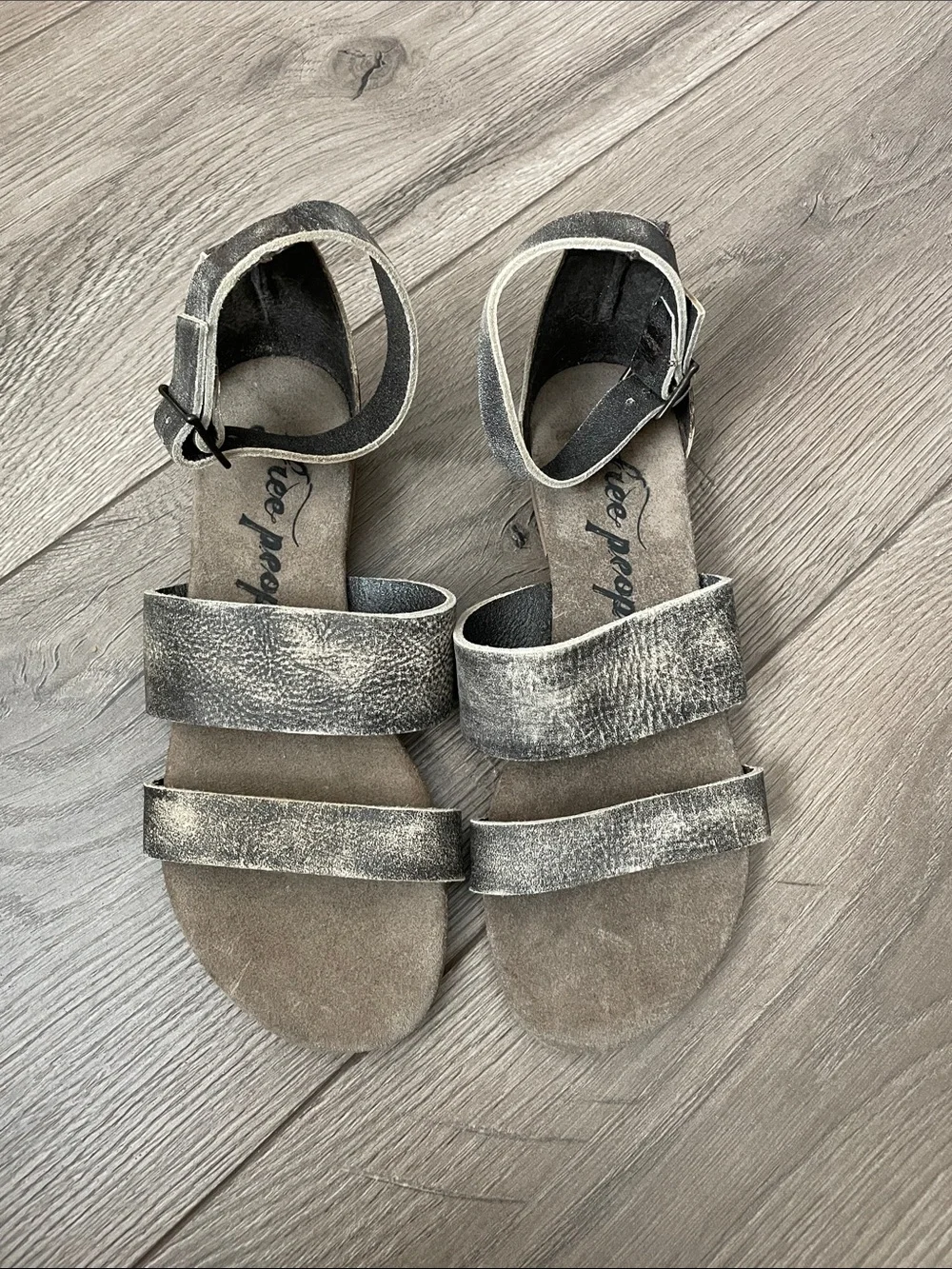 Free People Distressed Rustic Strappy Gladiator Sandals Sz:36